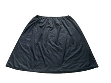 VANITY FAIR 2X Half Slip Black A-Line Touch Of Lace Style 11-811