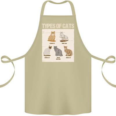 Katzenarten Perser Siam Britisch Bengal Baumwolle Schürze 100% Bio