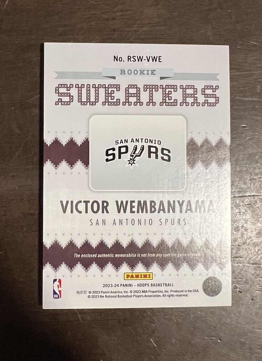 23-24 NBA Hoops Exclusive Victor Wembanyama Rookie Sweaters 3 