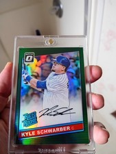 Kyle Schwarber 2016 donruss optic rc auto retro 1986 green /5