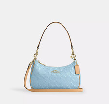 COACH Teri Shoulder Bag Signature Denim Light Blue CER20 IMXUM Auth New
