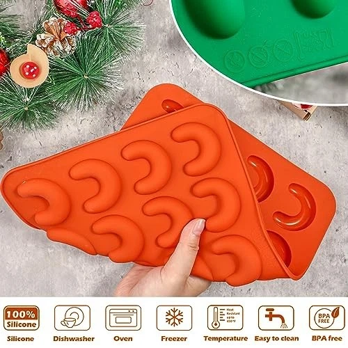 Webake Vanillekipferl Backform Silikon 2 Stück Vanillekipferl Form Silikonform - Bild 4 von 4