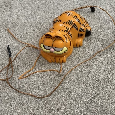 Garfield Vintage/Retro Corded Telephone Push Button Keypad Orange/Black