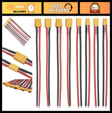 8Pcs XT30 XT60 Plug Male Female Connector Adapter 14AWG Cable for RC Car FPV Lip