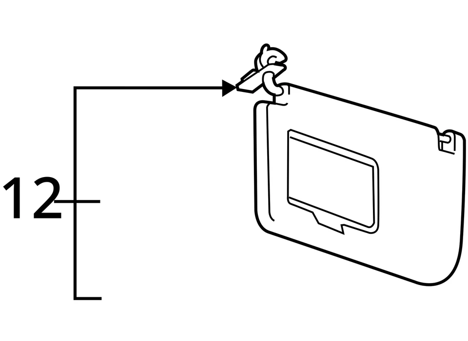 Ford F-250 Super Duty F-350 Super Duty 2017-2022 visera Asy - parasol HC3Z2504105 MB Foto 3 de 3