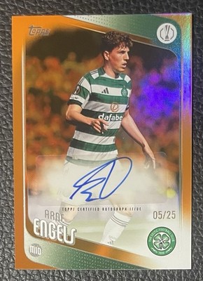 Arne Engels 2025-26 Topps UEFA Club Competitions Auto Orange #/25 #BA-AN Celtic