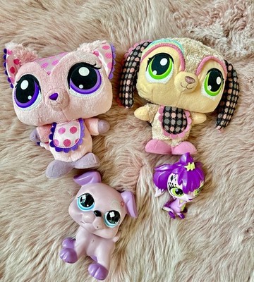 Littlest Pet Shop Plüsch Hund und Katze 2010, Figuren, XL Boxer LPS Hasbro LOT