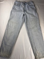 VTG 90s Levis 550 Orange Tab Jeans Canada Distressed Light Wash 29x28 27x28