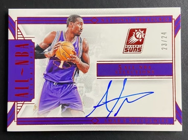 Amar'E Stoudemire 2023-24 Panini National Treasures All-NBA Auto /24 #ALL-ASD