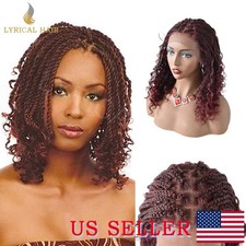 Swiss Lace Front Braids Wigs For Black Women Afro Box Hand Braided Wig Baby Hair