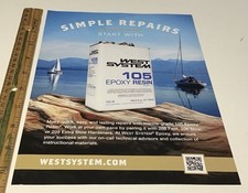 West System 105 Epoxy Resin Original Vintage Print Ad 5319