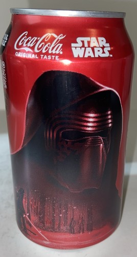 2025 12oz. COKE CAN ( STARWARS KYLO REN ) EMPTY BOTTOM OPENED