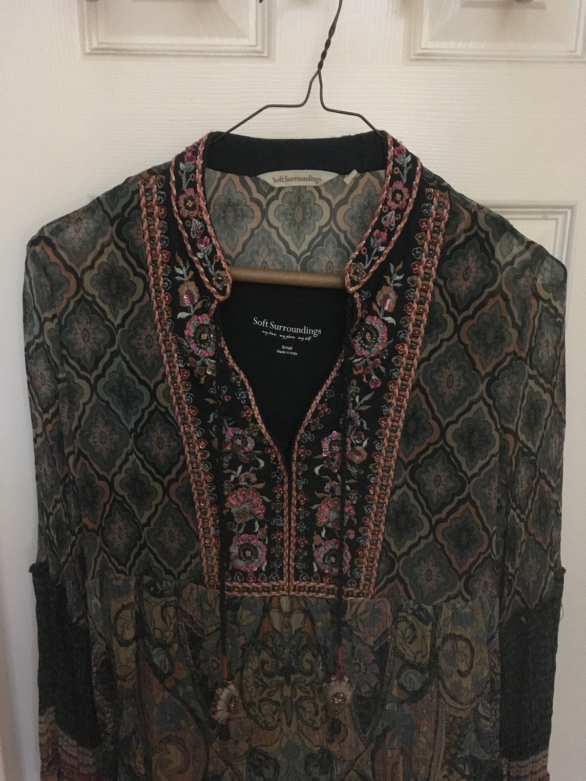 Soft Surroundings Beaded  Tunic Small - image 2