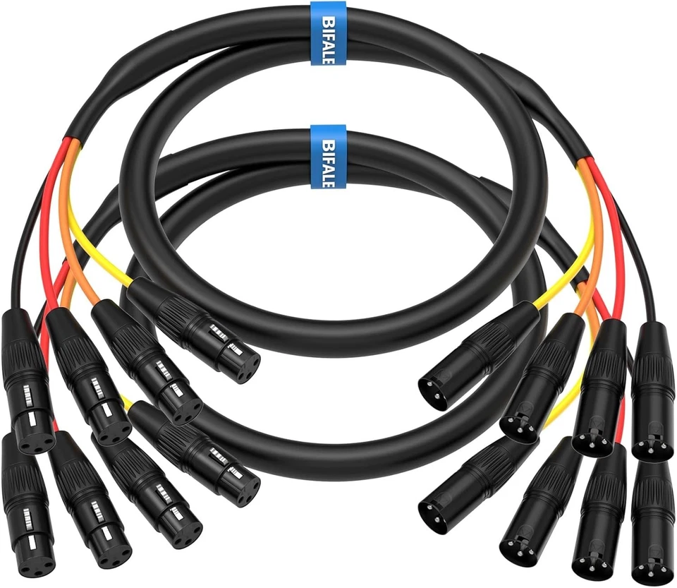 Oxygen-Free Copper XLR Snake Cable 3.3FT 2-Pack: Optimal Audio Clarity - Image 3 of 4