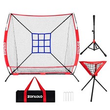 6x6ft Portable Baseball Softball Net for Hitting Pitching, Batting and Thro...