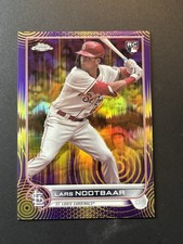 2022 Topps Chrome Sonic Lars Nootbaar Gold Purple Yellow PULSE Refractor /299 RC