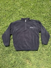 Vintage Nautica Competition Sweatshirt Mens Large Black 1/4 Zip NauTech Fleece