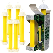 Gideal 6-Pack Yellow Sticky Traps for Indoor/Outdoor Gnat & Flying Insect Catche