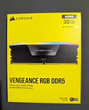 CORSAIR VENGEANCE RGB 32GB (2x16GB) DDR5 DRAM 6000MT/s CL36 Memory Kit — Black