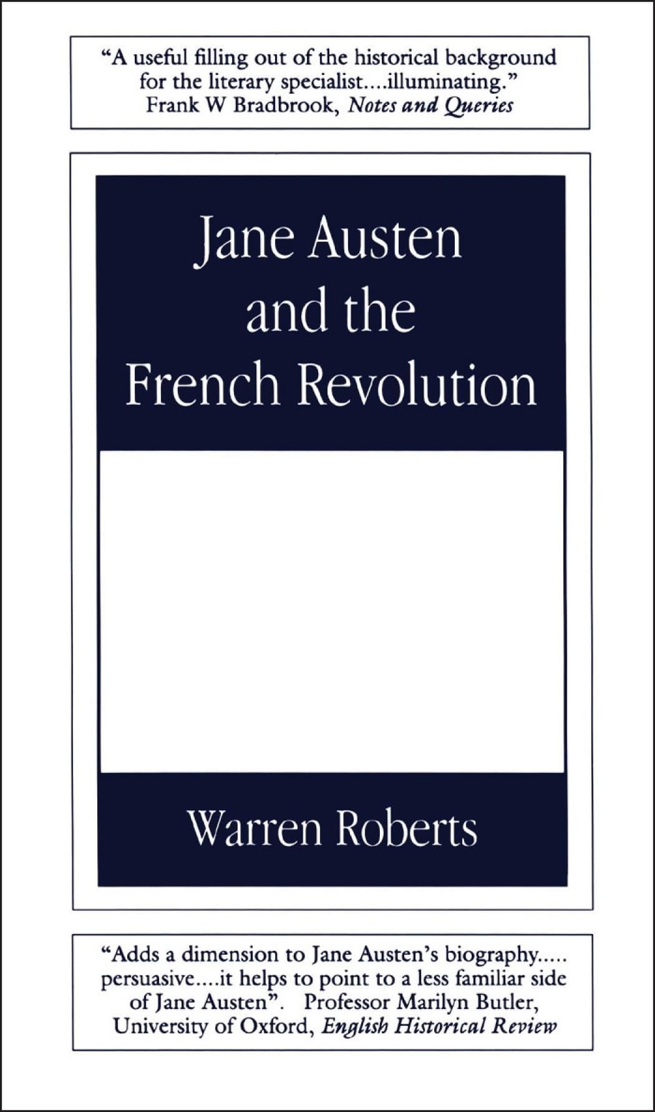 Jane Austen and the French Revolution - Warren Roberts - Paperback - Very Good