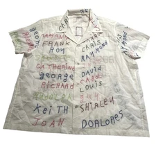 BODE Familial Hall Short Sleeve Shirt in White