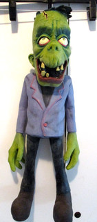 Vintage Rubber Vinyl Hanging Frankenstein Scary Halloween Decoration
