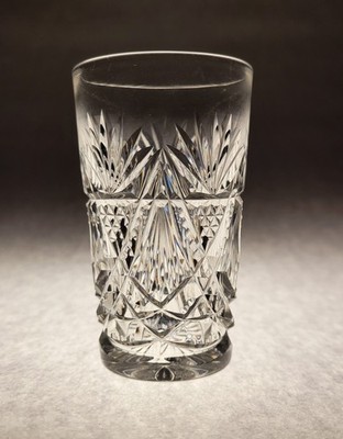 WOW 130 YEAR OLD 2X Shot Champagne tumbler ABP American Brilliant Cut Glass 3oz 