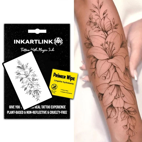 INKARTLINK Semi Permanent Tattoo, 15-Day Temporary Tattoo, Flower Tattoo for Wom - product listing photo