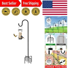 96" Shepherds Hooks for Outdoor, Heavy Duty Garden Bird Feeder Pole Hanging B...