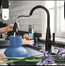 Moen 87627BL Haelyn 1-Handle Pull-Down Sprayer Reflex Kitchen Faucet Matte Black