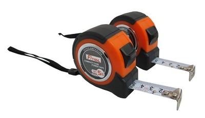 2-Pack Compact Case Quality Steel Tape Measure Metric and Inches Shock Proof ...
