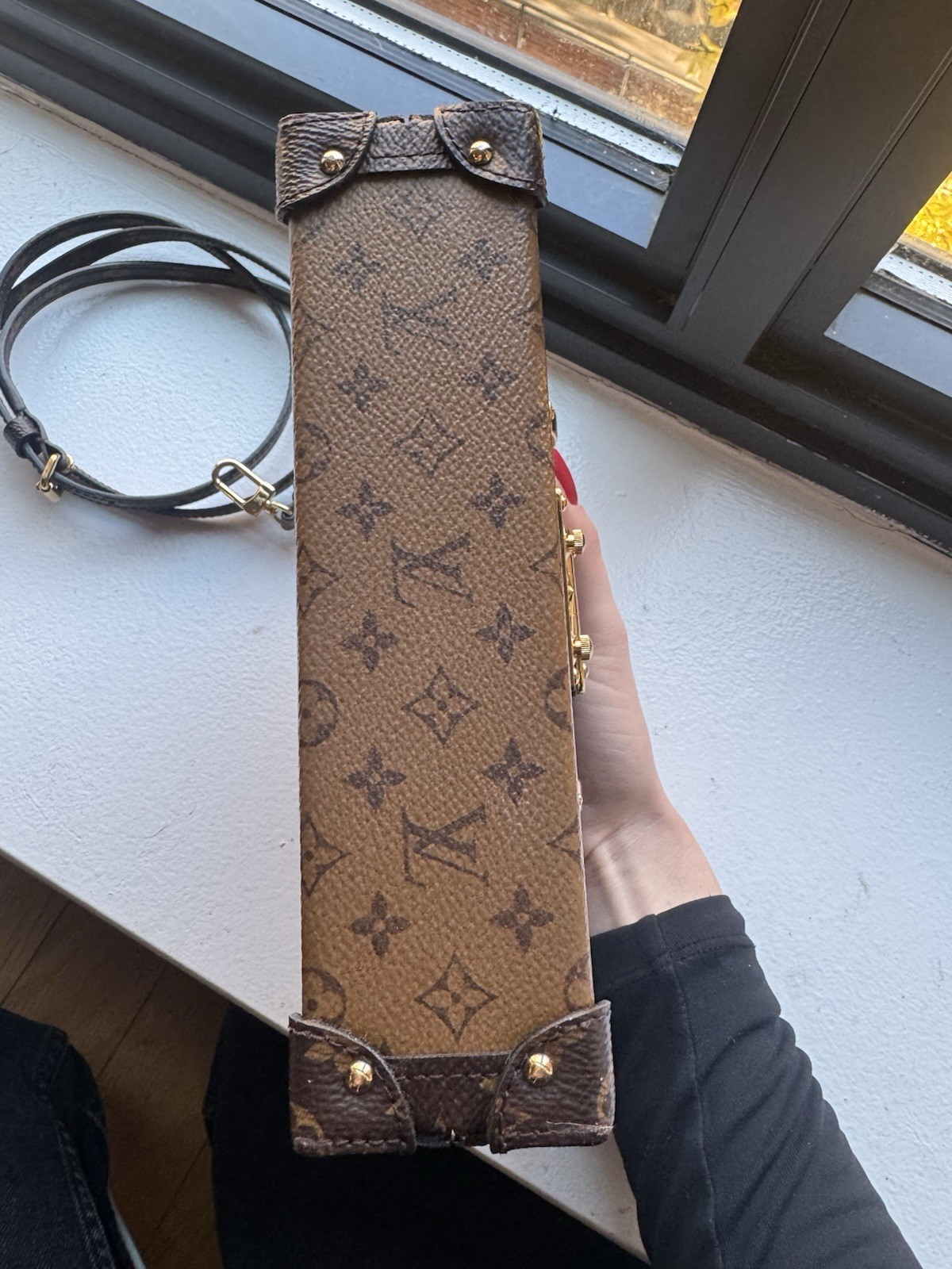 Louis Vuitton Petite Malle Crossbody Handbag Monogram Reverse image 8