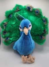FAO Schwarz PEACOCK Plush Toys R Us 2013 Stuffed Animal Bird 14"