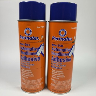Permatex 27828 Heavy Duty Headliner & Fabric Adhesive 16.75oz Spray 2 Pack