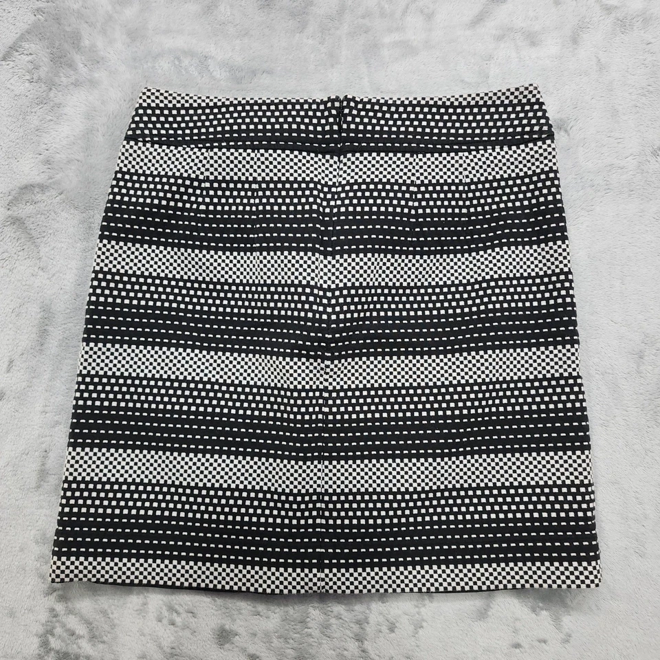 Falda Loft Mujer 00P Negra Blanca A Cuadros Rayas Forrada a Lápiz Mini Elástica Foto 2 de 4