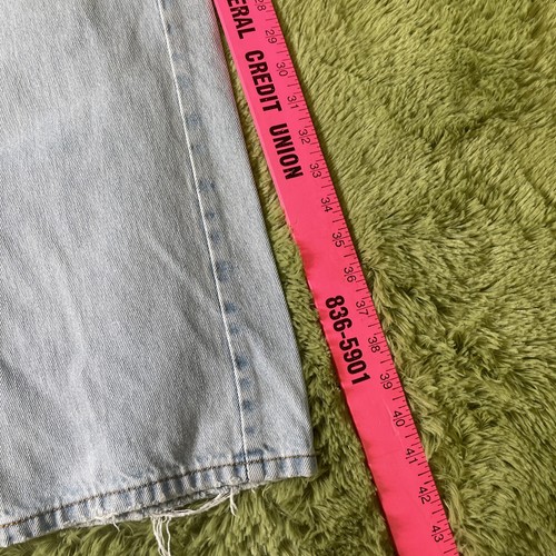 Levi's 505 Regular Fit 36x30 Straight Light Wash Distressed Patch USADenim Jeans - Bild 8 von 10