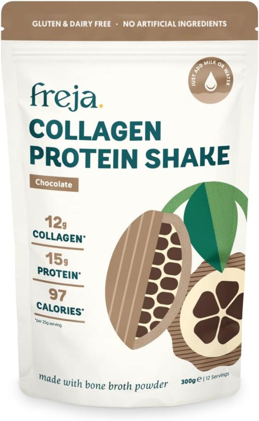 Freja {Aisle E} | Bone Broth Shake - Cacao | 1 X 300G - Image 6