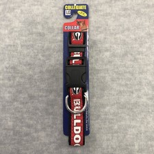 UNIVERSITY OF GEORGIA BULLDOG LARGE NYLON DOG COLLAR 18" TO 28" LONG 1" WIDE NEW