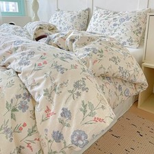 Vintage Style Floral Duvet Cover Queen 90" x 90" A Boho Garden Floral 02