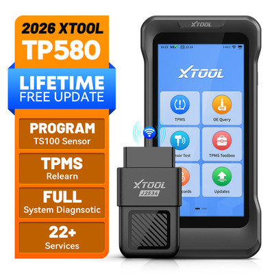 2026 XTOOL TP580 OBD2 Auto Scanner TPMS Relearn Reset TS100 PRO Programming Tool