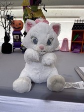 Disney Marie Plush 11  Stuffed Animal The Aristocats White Kitten Bow