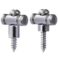  2PCS Brass Guitar Roller String Retainers,Guitar String Tree silver
