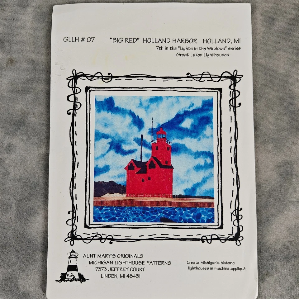 Aunt Mary’s Originals GLHH #07 Big Red Holland Harbor Lighthouse Quilt Pattern - Image 2 of 3
