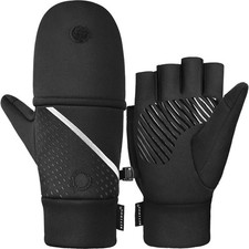 Convertible Mittens Winter Fingerless Gloves with Thermal Warm Mitt... Fast Ship