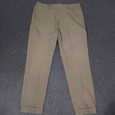 Sid Mashburn Wool Dress Pants Mens 36 Green Trousers Pleated Made In USA Cuffed