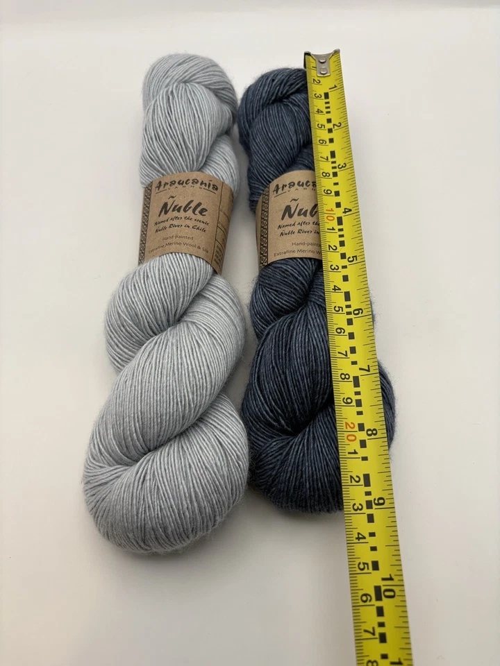 Lot of 2 ARAUCANIA NUBLE Yarn ‘221 Cornerstone’ ‘201 Confident’ Merino Silk - Image 2 of 4