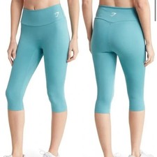 Gymshark Seamless Capri Leggings Teal Blue Women's Size Large B1A1U