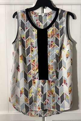 ARTSY CAbi ''Abstract Floral'' Pullover Top- Size M