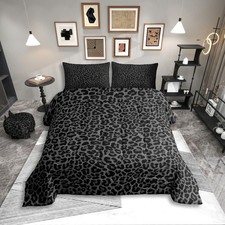 Cheetah Print King Comforter Set - 3 Piece Leopard Bedding for All Seasons