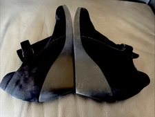 Arche Womens Ankle Boot 7.5 EU 38.5 Wedge Platform Nubuck Black France $799